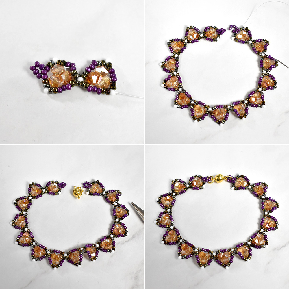 PandaHall Selected идея браслета из бисера с магнитной застежкой-5