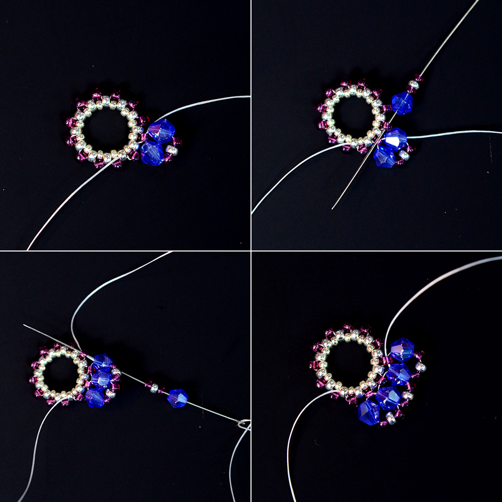 Браслет из стеклянных бусин в форме часов-4