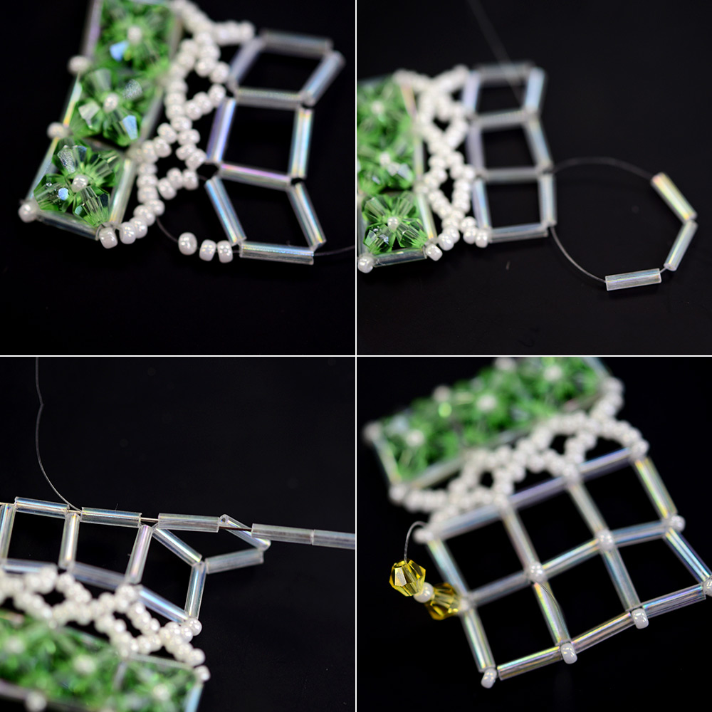 PandaHall Selected мастер-класс по изготовлению биконусного браслета из бисера.-6