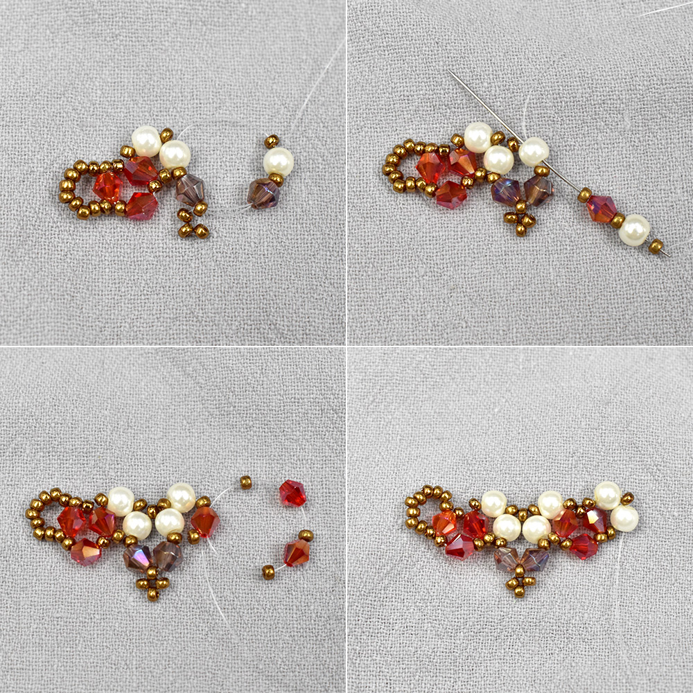 PandaHall Selected мастер-класс по изготовлению винтажного колье из жемчуга и биконусов-4