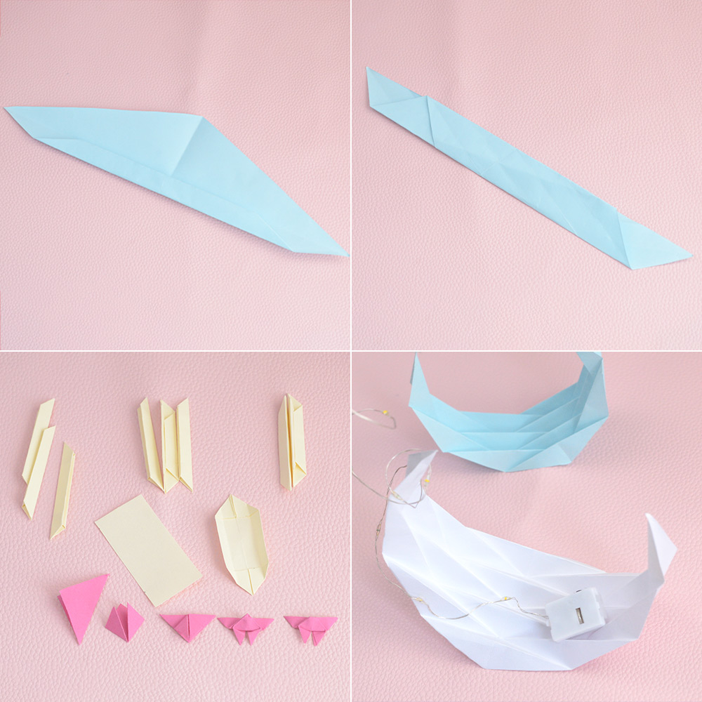 Оригами фонарь лодка