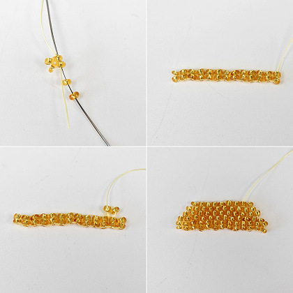 PandaHall Selected Tutorial on Seed Beaded Tassel Earrings-3