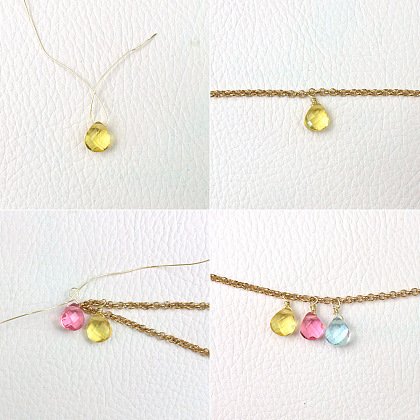 Ожерелье из стеклянных бусин в форме ёлочки-3