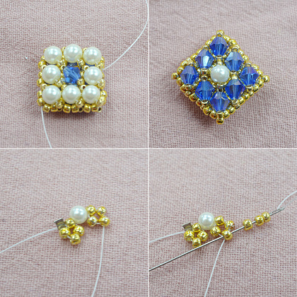 PandaHall Selected idée de pendentif en perles de verre bicône rhombique-4