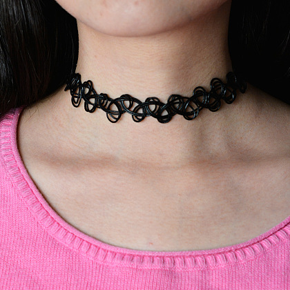 Cool Black Tattoo Necklace-5