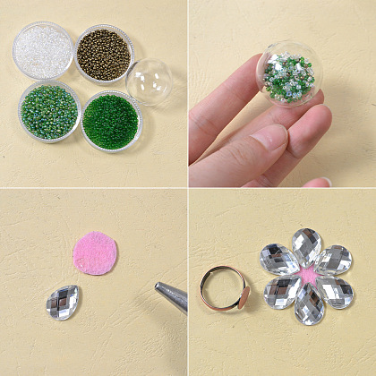 Easy Glass Globe Bead Ring-3