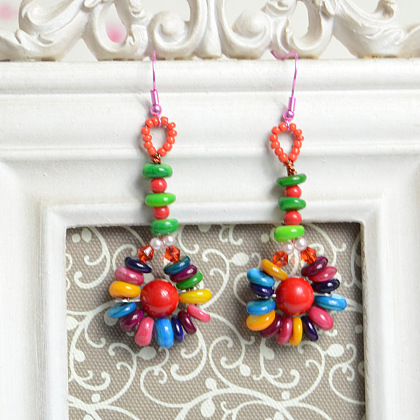 Rainbow Beads Earrings-5