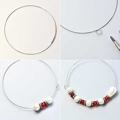 Bracelet simple fleur de perles-3