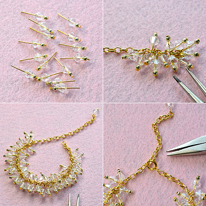 Браслет из хрустальных бусин-3