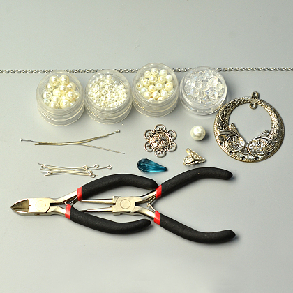 Collier de perles et accessoire pour cheveux de style tibétain-2