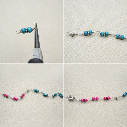 Колье с подвеской в виде сердца из проволоки-4