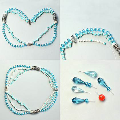 Turquoise Tibetan Style Pendant Necklace-5