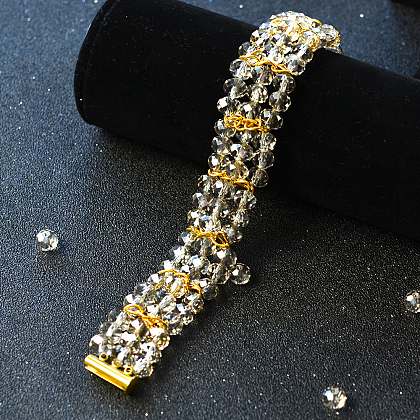 Armband aus Kristallglasperlen-1