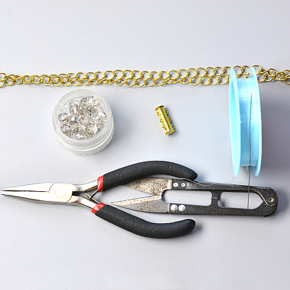 Bracelet en perles de verre cristal-2