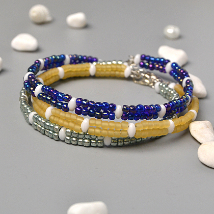 Bracelet enroulé de perles de rocaille-1