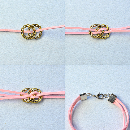 Bracelets de couple avec cordon en daim-3