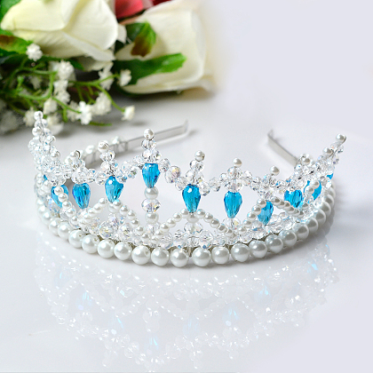Corona de perlas de cristal-1