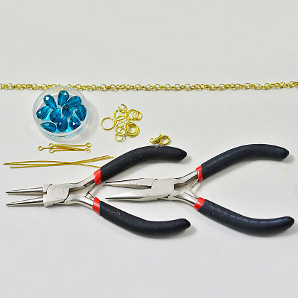 Blue Drop Pendant Necklace