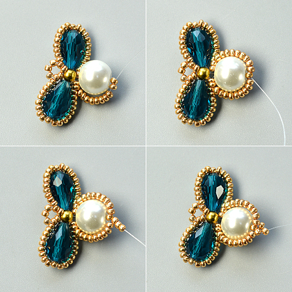 Boucles d'oreilles pendantes en perles de rocaille de style vintage-5
