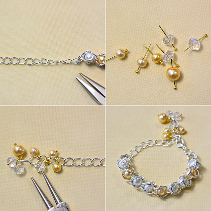 Chain Maille Dangle Bracelet-5