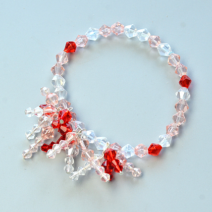 Bracelet de perles de verre toupie-5