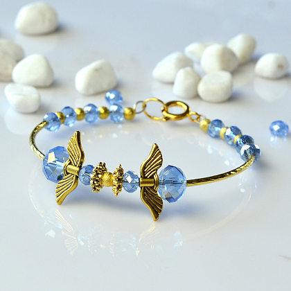 Bracelet de perles d'aile d'ange-5