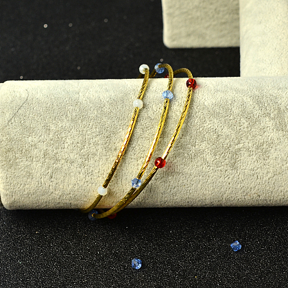 Bracelet de perles en tube de laiton-1