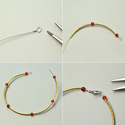 Bracelet de perles en tube de laiton-3