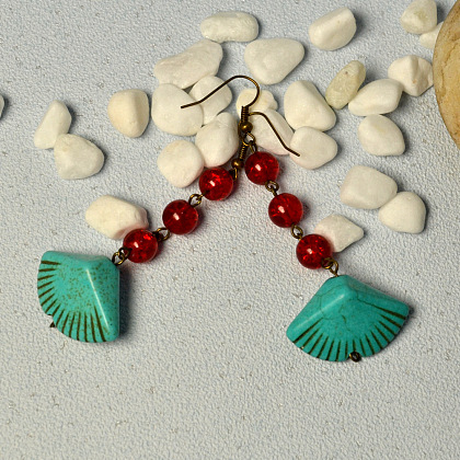 Boucles d'oreilles pendantes en perles faciles-6