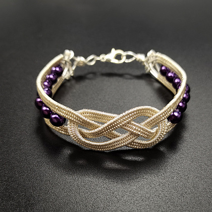 Bracelet enveloppant de fil de noeud celtique-8