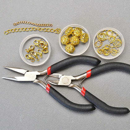 Bracelet pendentif en perles de filigrane de citrouille dorées-2