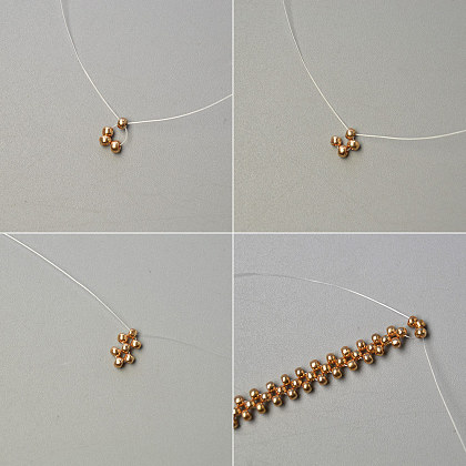 Bracelet de perles de rocaille à deux trous sur le thème de Noël-3