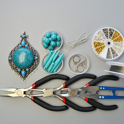 Turquoise Statement Necklace-2