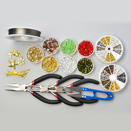 Bracelet de perles de verre colorées avec breloques-2