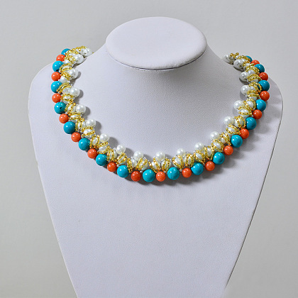 Mixed Beads Choker Necklace-1