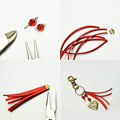 Porte-clés pendentif médaillon creux en forme de cœur pour la saint-valentin-3