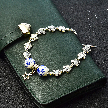 Bracelet à breloques en perles de style tibétain-1