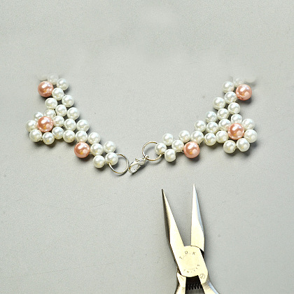 Collier de bavoir perlé de perles de fleur de mariée-5