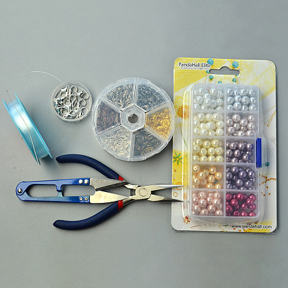 Браслет с цветком из розового жемчуга и прыгающими кольцами-2