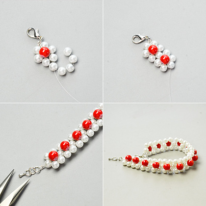 Pearl Beads Stitch Bracelet-4