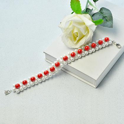Pearl Beads Stitch Bracelet-5