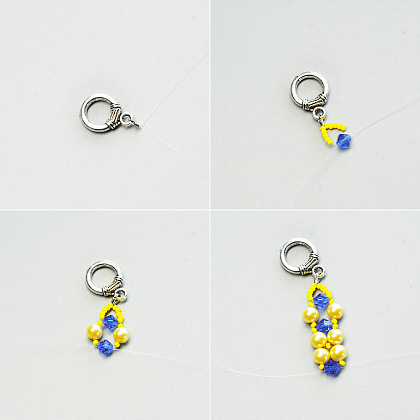 Yellow and Blue Beads Bracelet-3