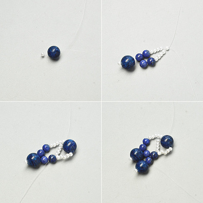 Blue Jade Beads Bracelet-3