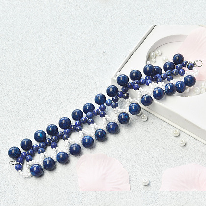 Blue Jade Beads Bracelet-5