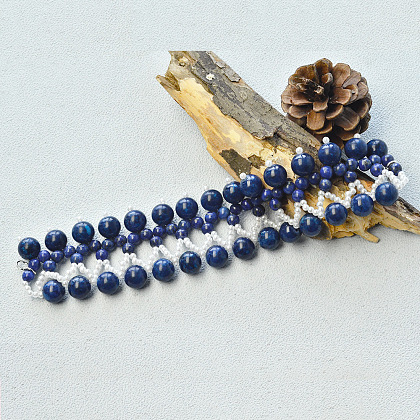 Blue Jade Beads Bracelet-6