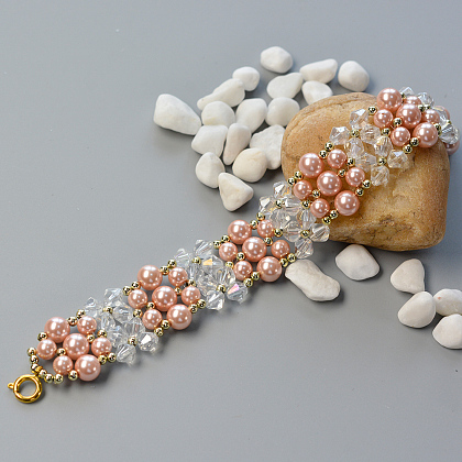 Armband mit rosa Perle-1