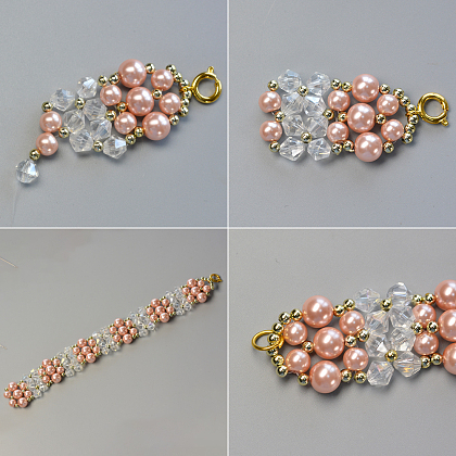 Armband mit rosa Perle-6