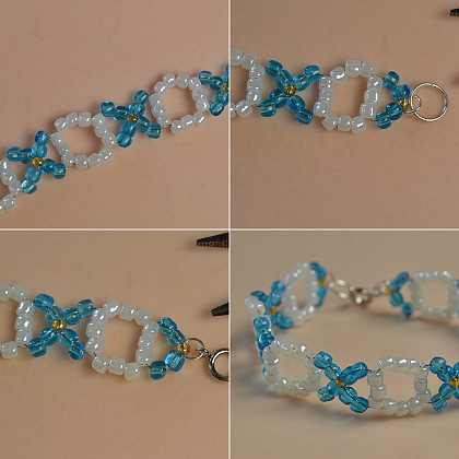 Bracelet xo élégant avec perles de rocaille-5