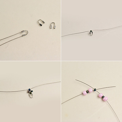 Rosa Armband mit süßen Saatperlenperlen-3