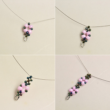 Rosa Armband mit süßen Saatperlenperlen-4